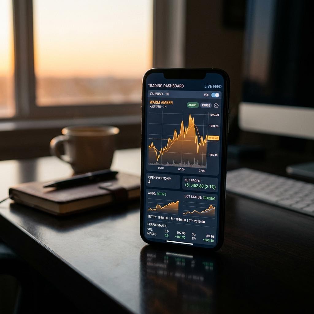 Flexorio AI crypto trading platform dashboard on mobile
